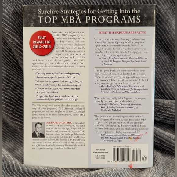 How To Get Into The Top MBA Programs 6th Edition By Richard Montauk - Picture 2 of 10